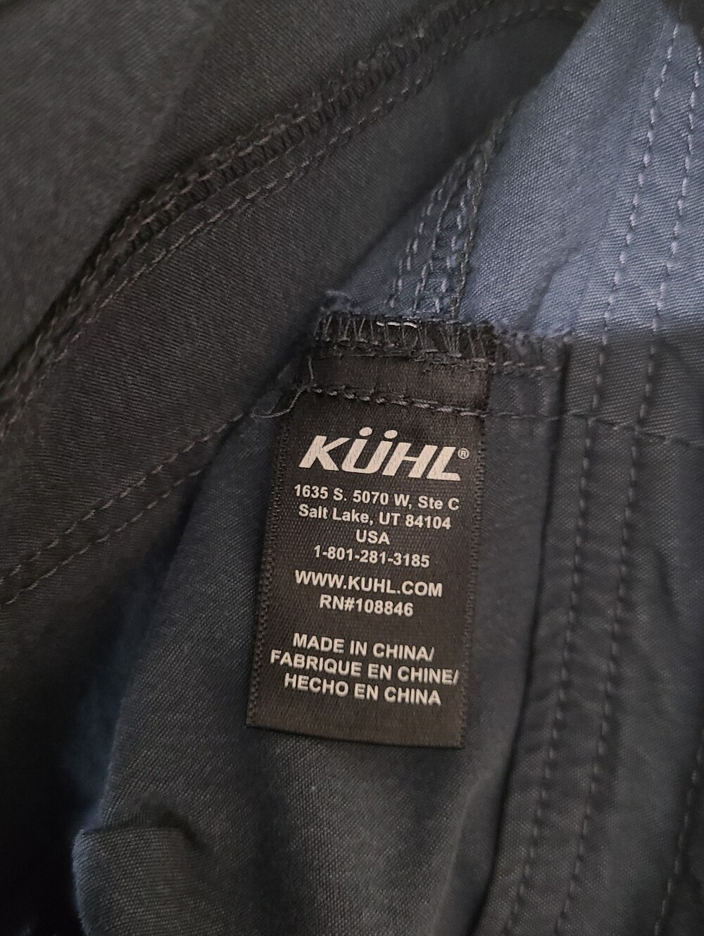 KUHL Stretch Cargo Pants Blue SPLASH Roll-Up Sz 18 Wide Cabincore Active - Picture 14 of 16